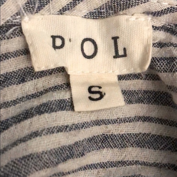 POL Striped Gusset Cut Boho Flowy Blouse S - Picture 5 of 6